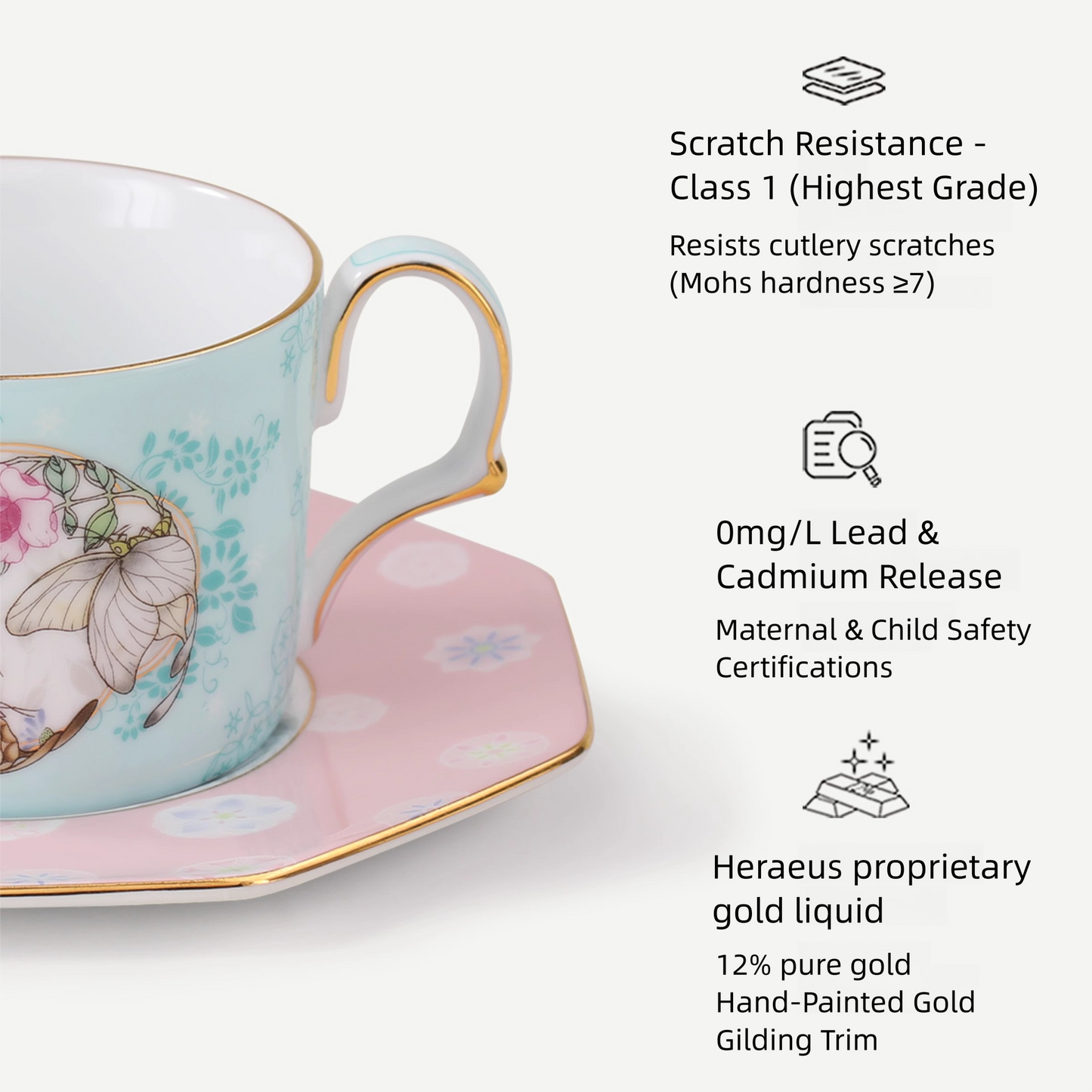 Aowei Afternoon Tea Tableware High White Porcelain Ceramic Covered Bowl Jingdezhen Covered Dim Sum Bowl Household Small Bowl Gift Box Set
