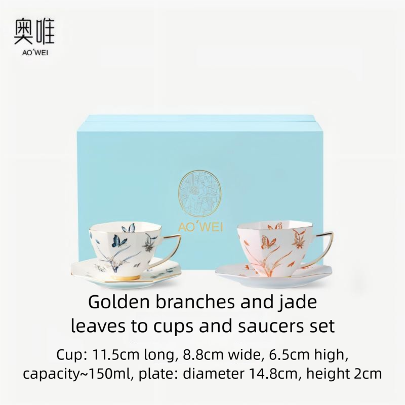 Jingdezhen Ceramic Custom Coffee Cup and Saucer Teacher's Day National Day Gift for Best Friend Wedding Gift Gift Box