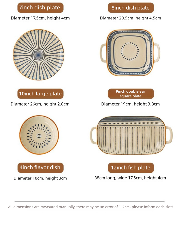 Minimalist Underglaze Ceramic Tableware Bowl and Plate Set Household Especially Beautiful Rice Bowl Deep Soup Plate Wholesale