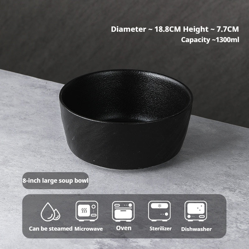 Underglaze Color Tableware Set Source Factory Custom 2024 New High-end Bowl Set Light Luxury Bowl and Plate Set for Home Use