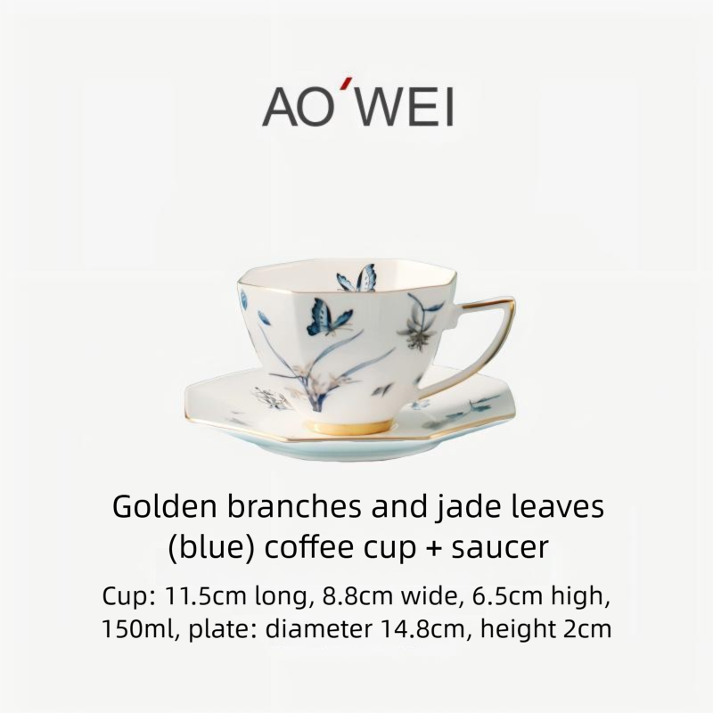 Jingdezhen Ceramic Custom Coffee Cup and Saucer Teacher's Day National Day Gift for Best Friend Wedding Gift Gift Box
