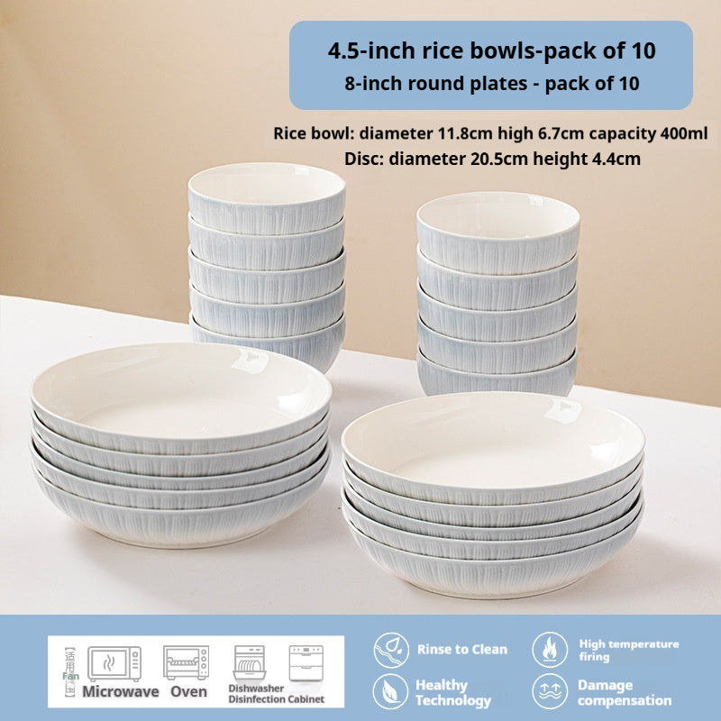 Forbidden City Cultural Creative Jingdezhen Ceramic Underglaze Color Tableware High-end Rice Plate