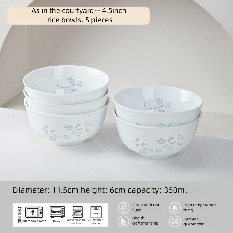 Jingdezhen Linglong Porcelain Tableware Gift Custom New Housewarming Gift Bowl and Plate Set Household Soup Bowl Noodle Bowl