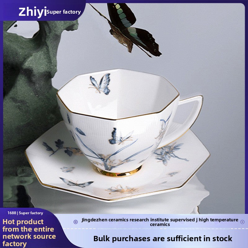 Jingdezhen Ceramic Custom Coffee Cup and Saucer Teacher's Day National Day Gift for Best Friend Wedding Gift Gift Box