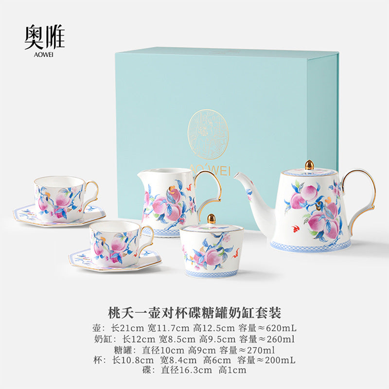 Jingdezhen Source Factory Holiday Gift Set Afternoon Tea Coffee Cup Saucer Tea Set Mug Milk Tea Cup