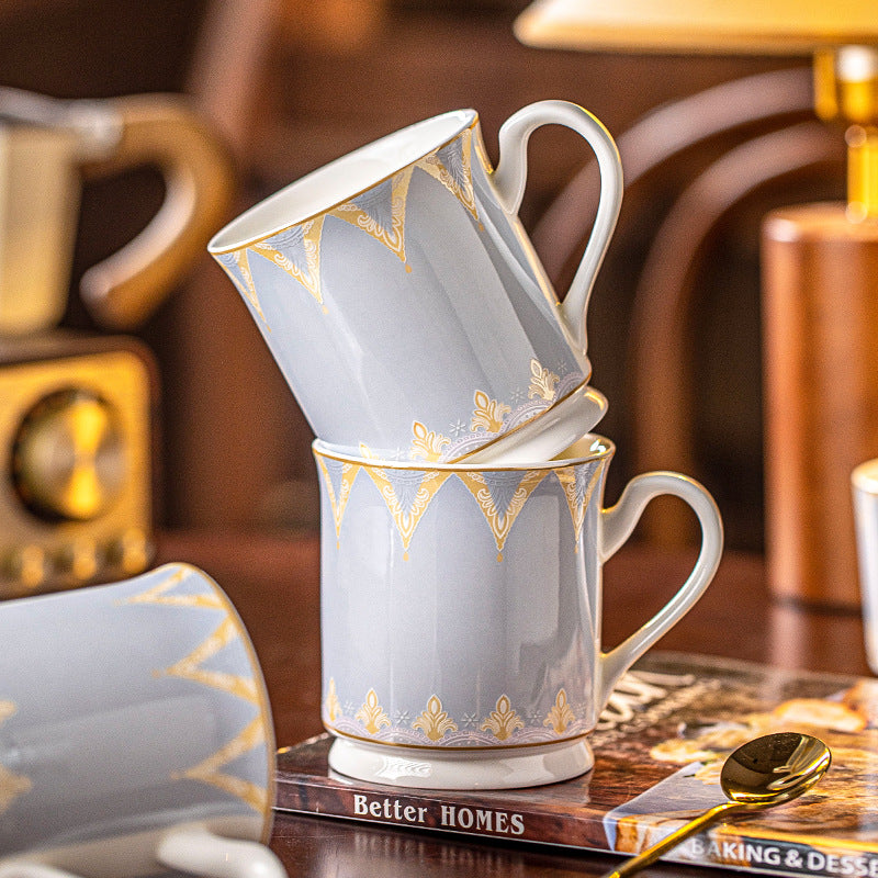 Jingdezhen Ceramic Mug Home Use High Aesthetic Drinking Cup Large Capacity Office Water Cup Breakfast Oatmeal Cup