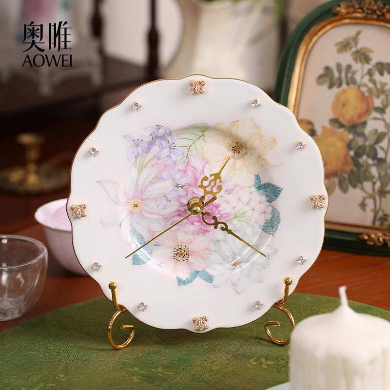 Jingdezhen High-Temperature Ceramic High-End Creative Clock Dial High-Value Birthday Gift Light Luxury Cultural and Creative Gift Souvenir