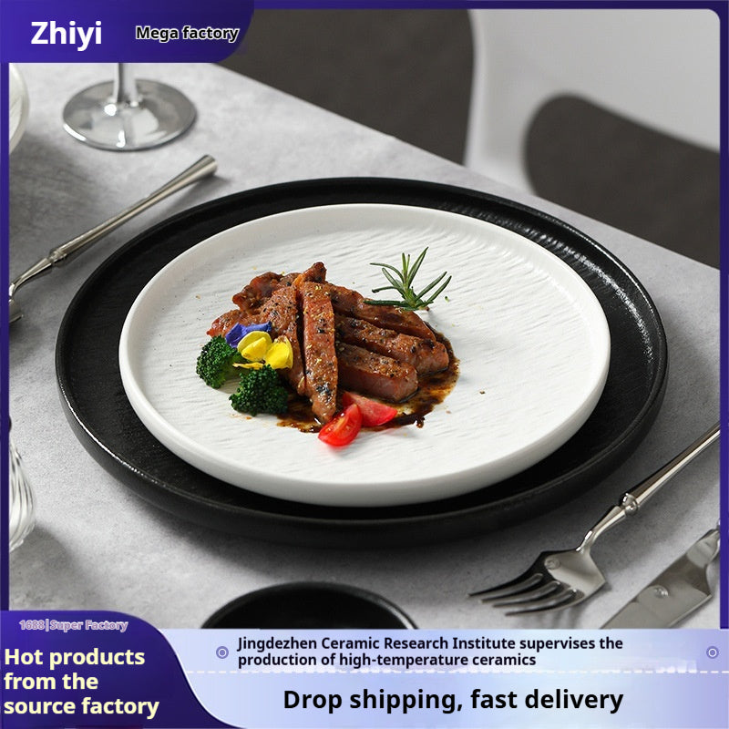 Underglaze Color Tableware Set Source Factory Custom 2024 New High-end Bowl Set Light Luxury Bowl and Plate Set for Home Use