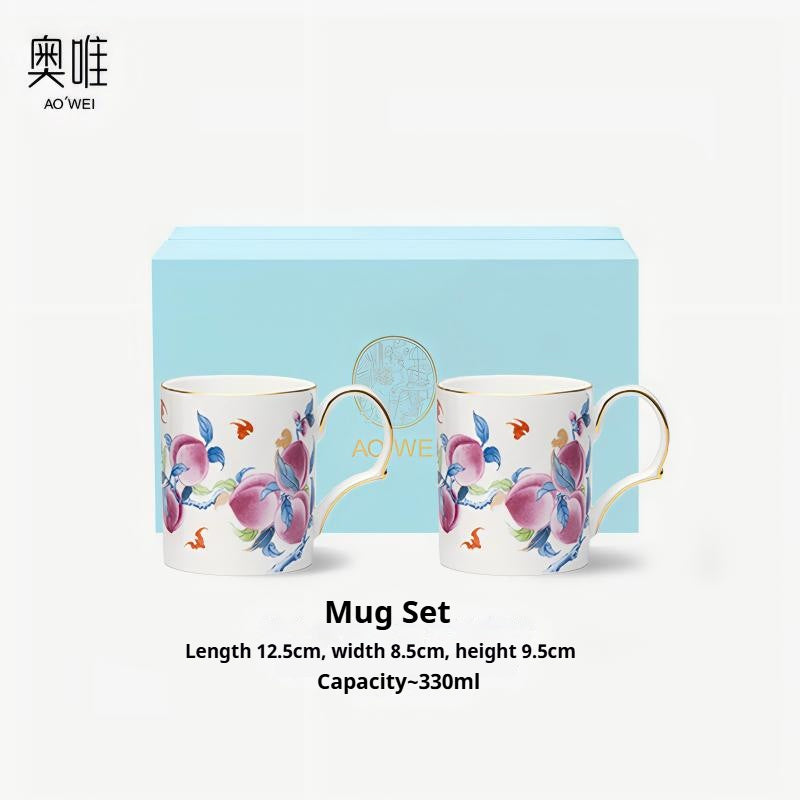 Jingdezhen Source Factory Holiday Gift Set Afternoon Tea Coffee Cup Saucer Tea Set Mug Milk Tea Cup