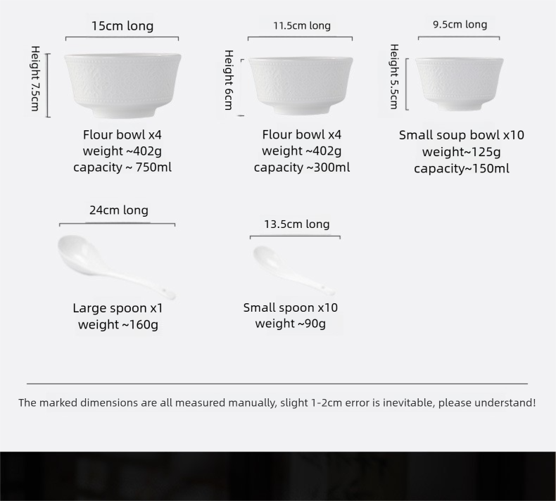 Dunhuang Cultural and Creative Tableware Set Custom Dinner Plate Pure White Relief Bowl Plate Chopsticks High-Value Ceramic Tableware Gift Set