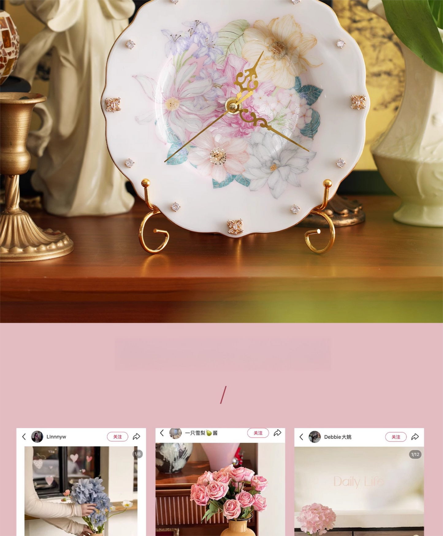 Jingdezhen High-Temperature Ceramic High-End Creative Clock Dial High-Value Birthday Gift Light Luxury Cultural and Creative Gift Souvenir