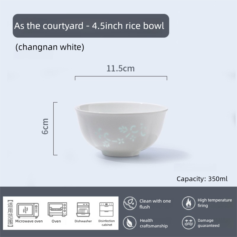 Jingdezhen Linglong Porcelain Tableware Gift Custom New Housewarming Gift Bowl and Plate Set Household Soup Bowl Noodle Bowl