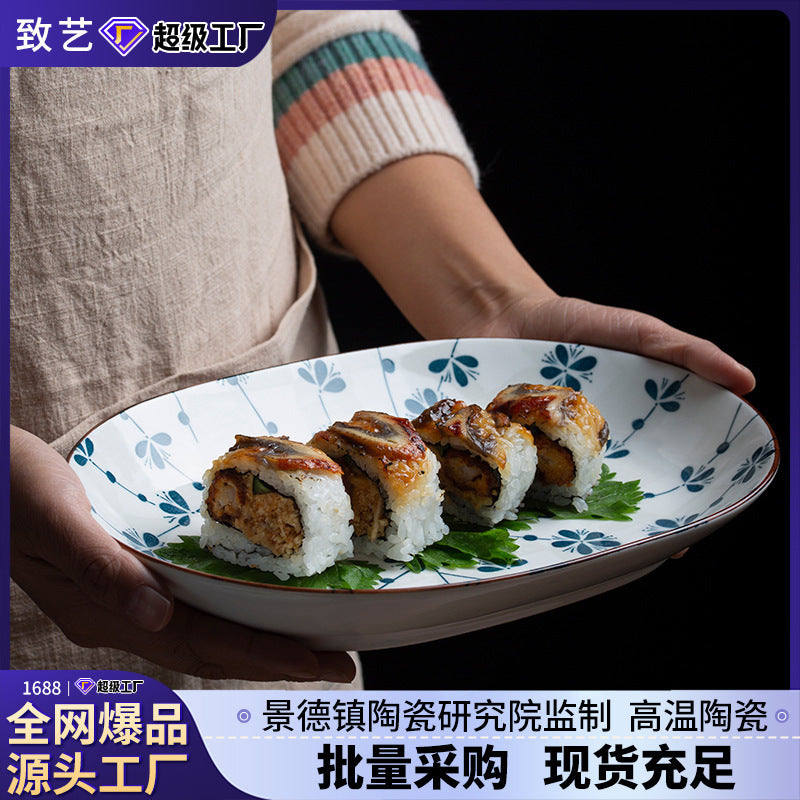 Manufacturer Bowl and Plate Set Household Rice Bowl Single Noodle Bowl Japanese Underglaze Color Soup Bowl Ceramic Bowl Plate Tableware Dish
