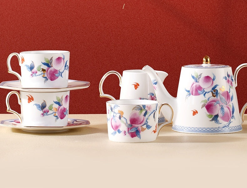 Jingdezhen Source Factory Holiday Gift Set Afternoon Tea Coffee Cup Saucer Tea Set Mug Milk Tea Cup