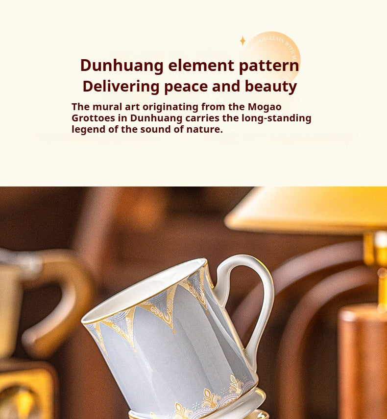 Jingdezhen Ceramic Mug Home Use High Aesthetic Drinking Cup Large Capacity Office Water Cup Breakfast Oatmeal Cup