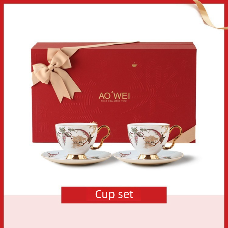 Jingdezhen Ceramic Custom Afternoon Tea Coffee Cup Saucer Tea Set Mug Business Gift Points Redemption Exquisite