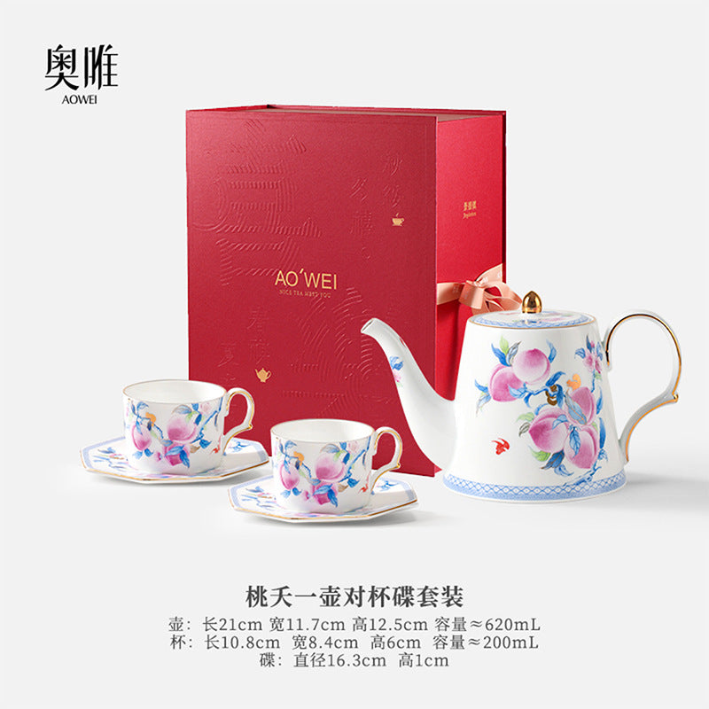 Jingdezhen Source Factory Holiday Gift Set Afternoon Tea Coffee Cup Saucer Tea Set Mug Milk Tea Cup