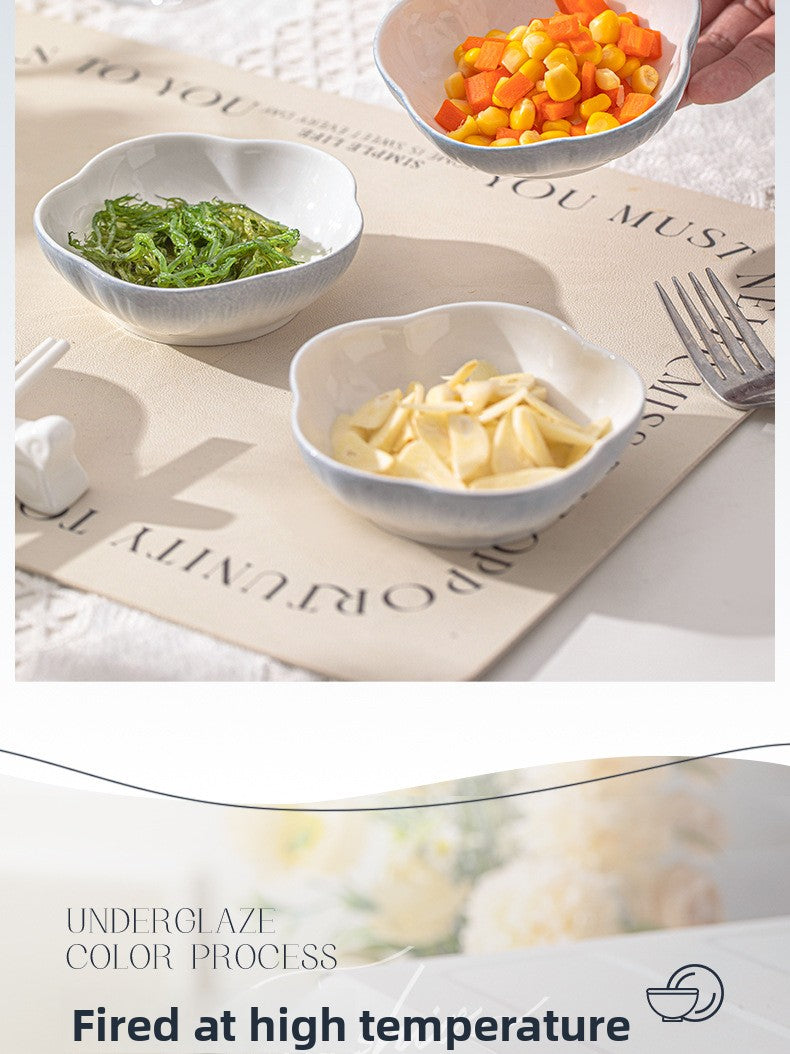 Jingdezhen Ceramic Flavor Plate Custom Home Hot Pot Dipping Sauce Plate Snack Small Plate Dish Plate Pickle Plate Soy Sauce Vinegar Plate