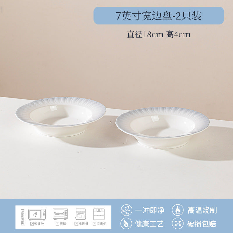 Forbidden City Cultural Creative Jingdezhen Ceramic Underglaze Color Tableware High-end Rice Plate
