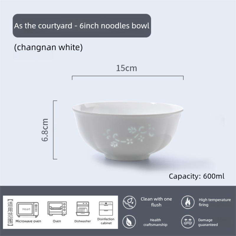 Jingdezhen Linglong Porcelain Tableware Gift Custom New Housewarming Gift Bowl and Plate Set Household Soup Bowl Noodle Bowl