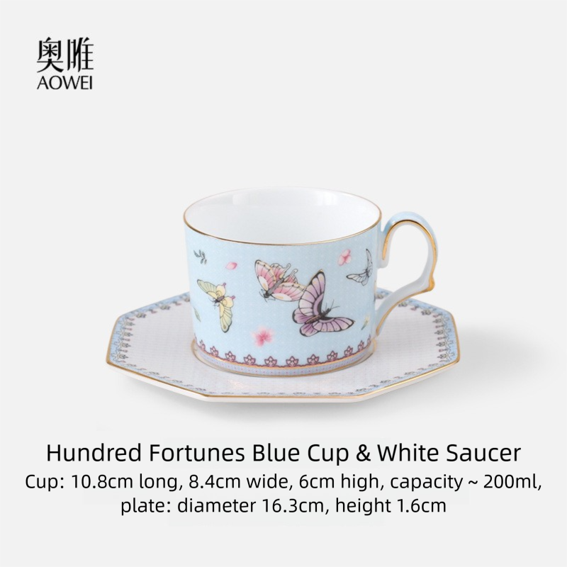 Jingdezhen High White Porcelain Coffee Cup and Saucer Custom Set Gift Box Afternoon Tea Set High Aesthetic Gift