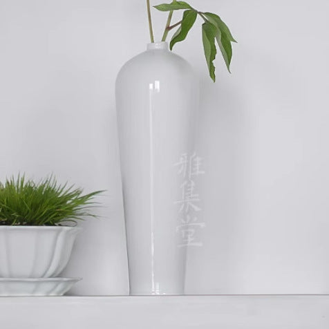 Large Ceramic Vase Manufacturer Light Luxury Blue and White Pastel Craft Porcelain Vase Customization Jingdezhen Decorative Ornament