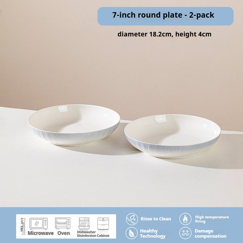 Forbidden City Cultural Creative Jingdezhen Ceramic Underglaze Color Tableware High-end Rice Plate