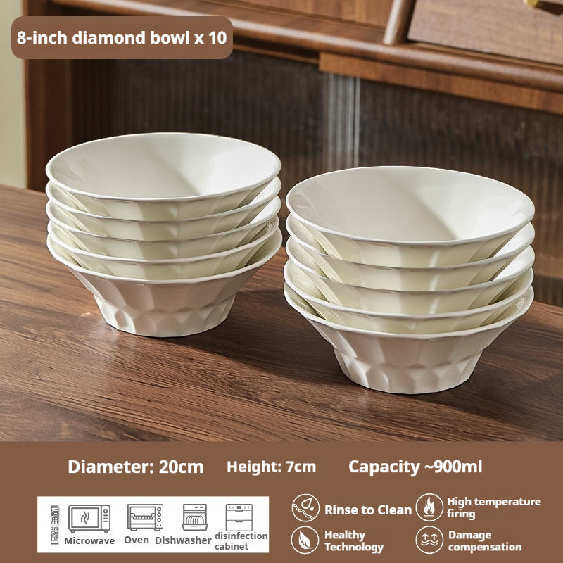 Household ceramic multi-purpose large bowl