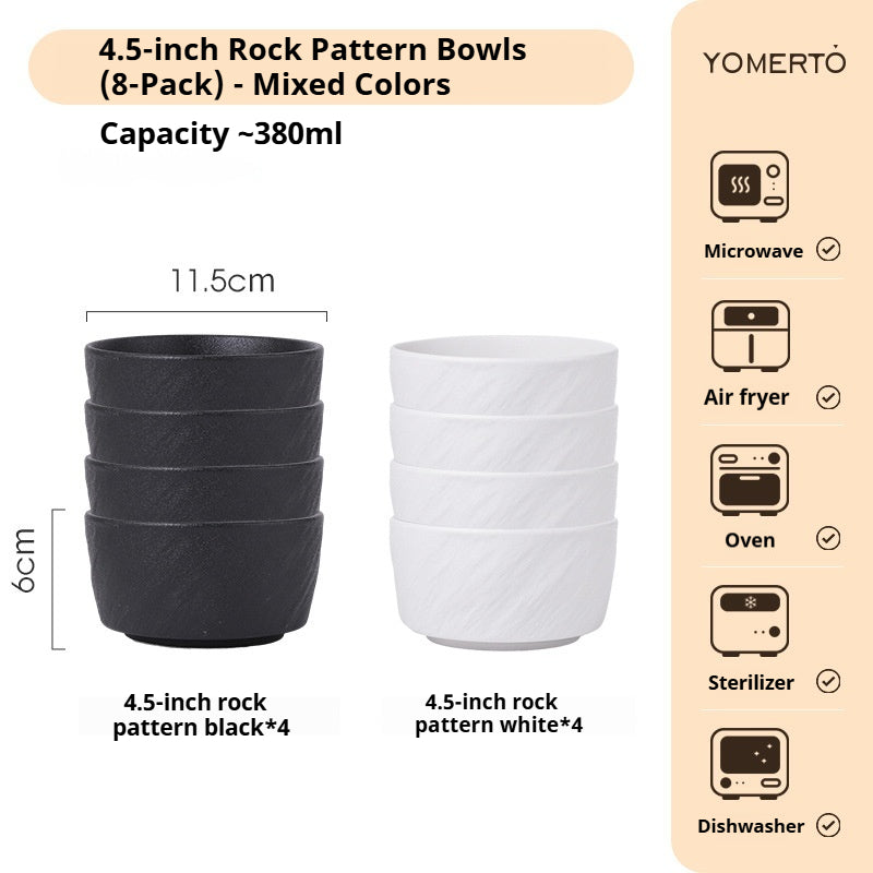Underglaze Color Tableware Set Source Factory Custom 2024 New High-end Bowl Set Light Luxury Bowl and Plate Set for Home Use