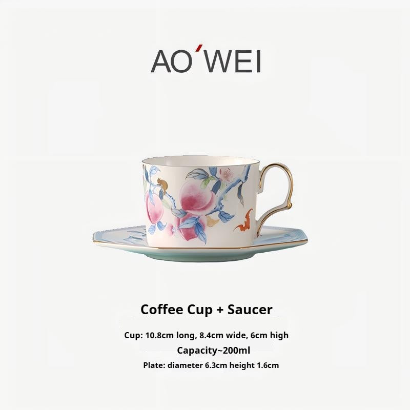 Jingdezhen Source Factory Holiday Gift Set Afternoon Tea Coffee Cup Saucer Tea Set Mug Milk Tea Cup