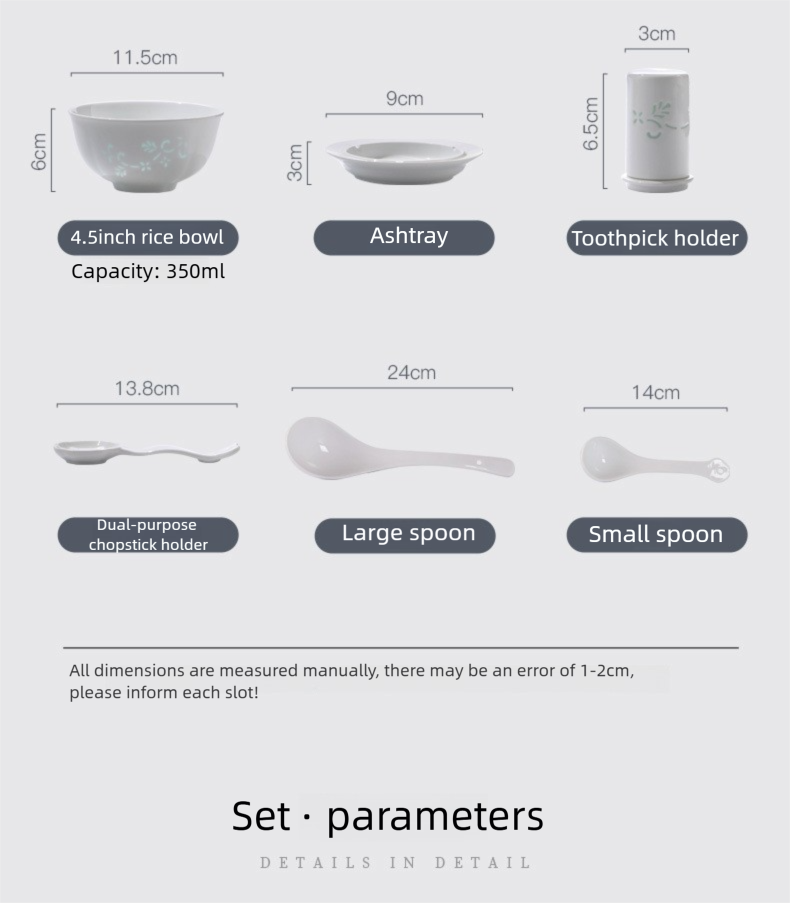Jingdezhen Linglong Porcelain Tableware Gift Custom New Housewarming Gift Bowl and Plate Set Household Soup Bowl Noodle Bowl
