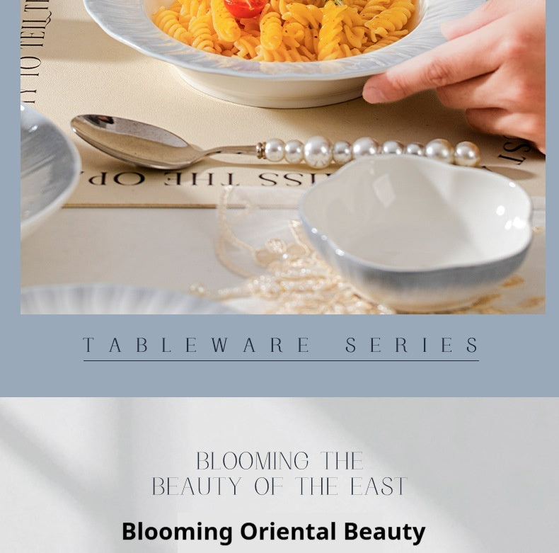 Forbidden City Cultural Creative Jingdezhen Ceramic Underglaze Color Tableware High-end Rice Plate