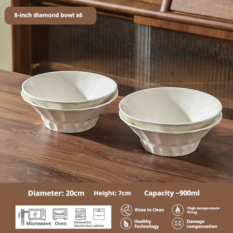 Household ceramic multi-purpose large bowl
