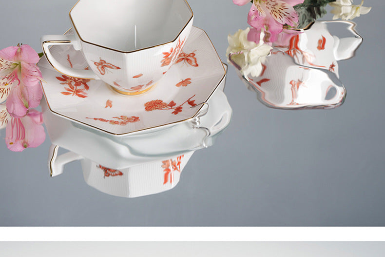 Jingdezhen Ceramic Custom Coffee Cup and Saucer Teacher's Day National Day Gift for Best Friend Wedding Gift Gift Box