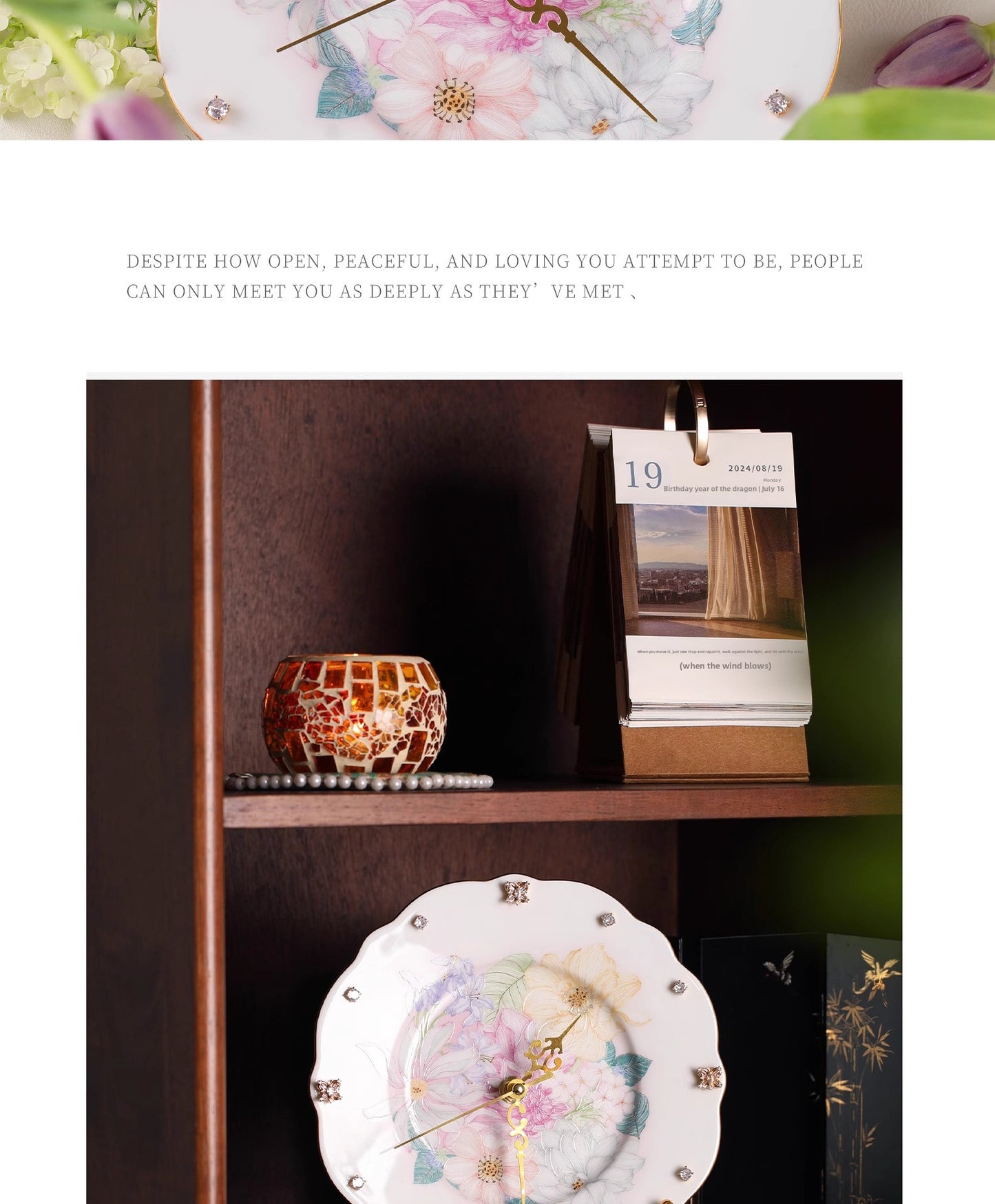 Jingdezhen High-Temperature Ceramic High-End Creative Clock Dial High-Value Birthday Gift Light Luxury Cultural and Creative Gift Souvenir