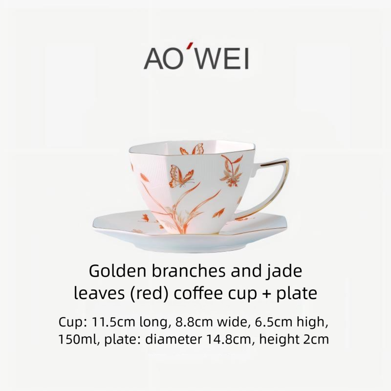 Jingdezhen Ceramic Custom Coffee Cup and Saucer Teacher's Day National Day Gift for Best Friend Wedding Gift Gift Box