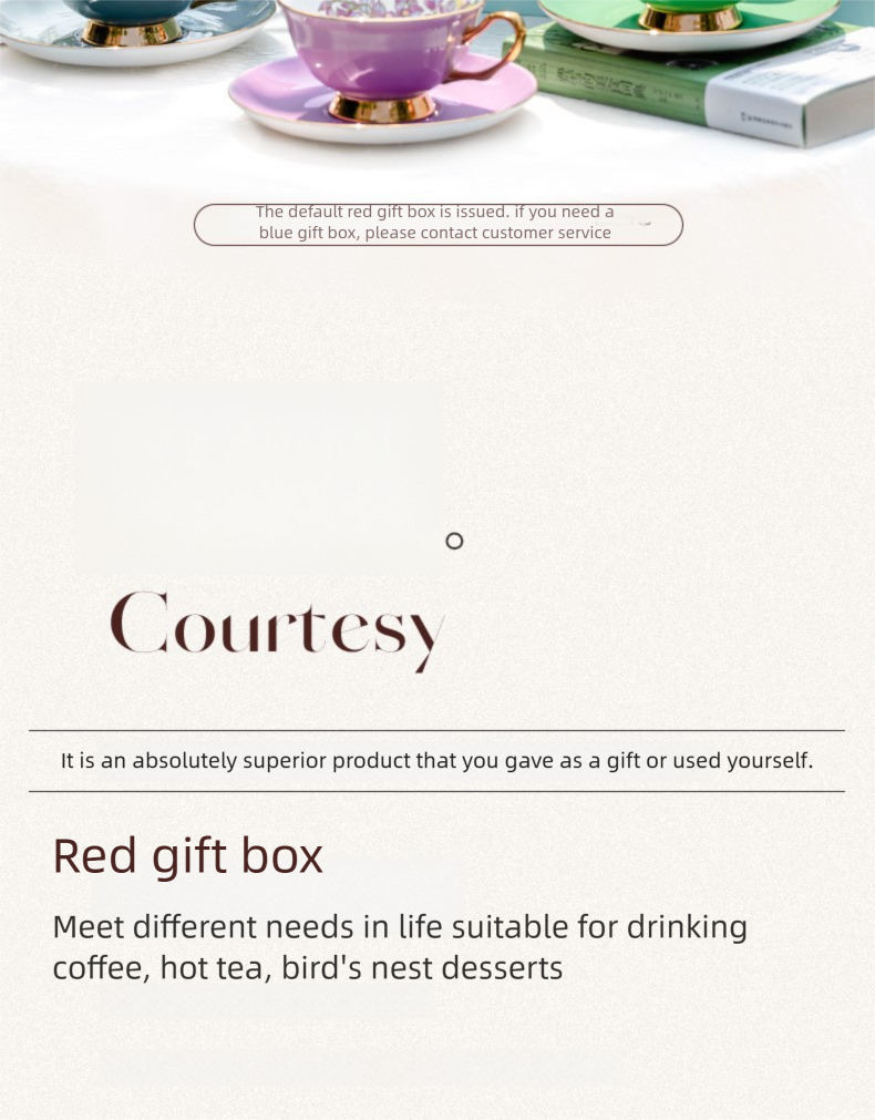 Jingdezhen Ceramic Custom Cup Saucer Teapot Teacup Afternoon Tea Set Housewarming Gift Coffee Cup Set Gift Box