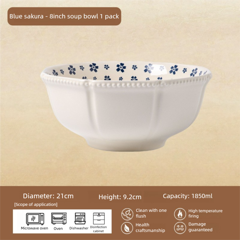 Underglaze Porcelain Tableware Gift Customization Good-looking Dishes Suit Household Tableware Rice Bowl Noodle Bowl Gift Box