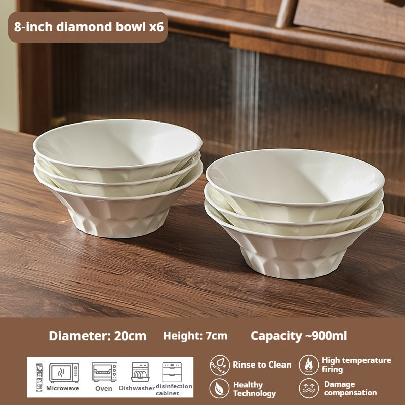 Household ceramic multi-purpose large bowl