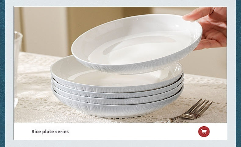 Forbidden City Cultural Creative Jingdezhen Ceramic Underglaze Color Tableware High-end Rice Plate