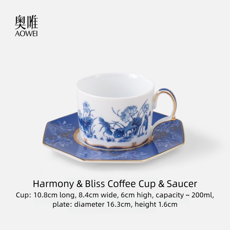Jingdezhen High White Porcelain Coffee Cup and Saucer Custom Set Gift Box Afternoon Tea Set High Aesthetic Gift