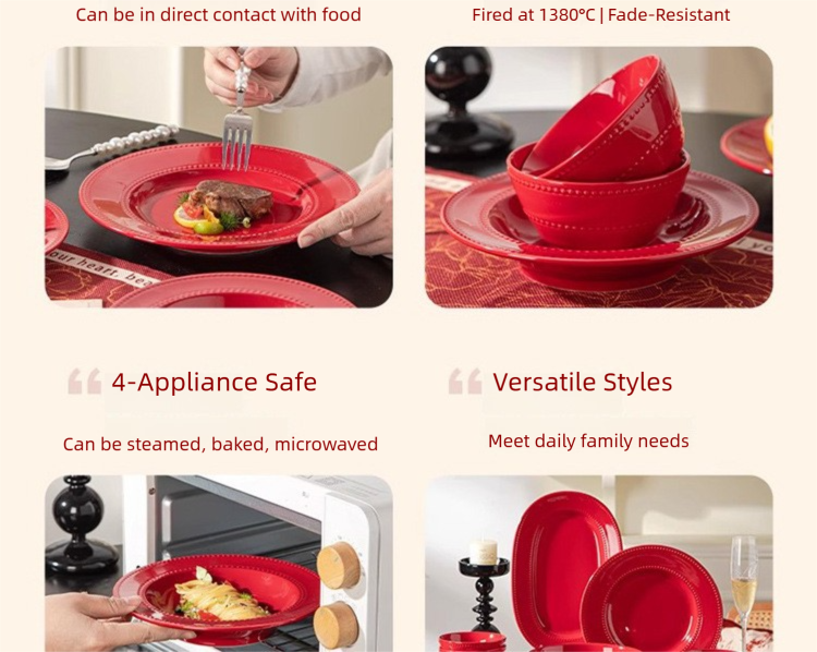 Newlywed Wedding Engagement Gift for Newlyweds Household Tableware Set Housewarming New Home French Relief Bowl Plate Gift Box