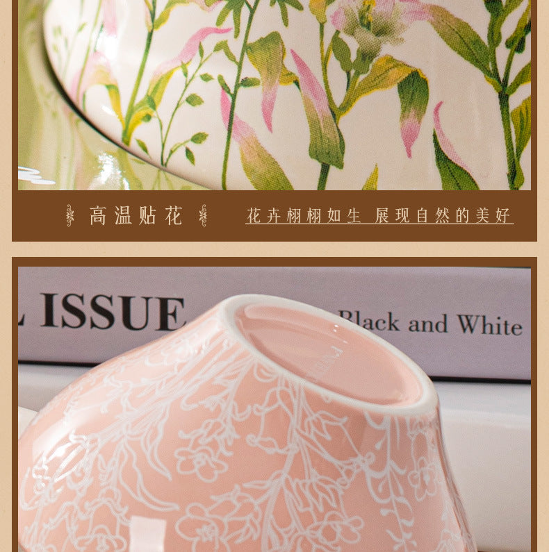 French Ceramic Tableware Set High-Value Bowl Plate Dish Single Person Dining Set Housewarming Gift Wedding Gift Souvenir