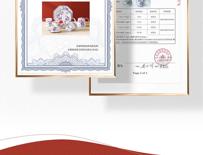 Jingdezhen Source Factory Holiday Gift Set Afternoon Tea Coffee Cup Saucer Tea Set Mug Milk Tea Cup