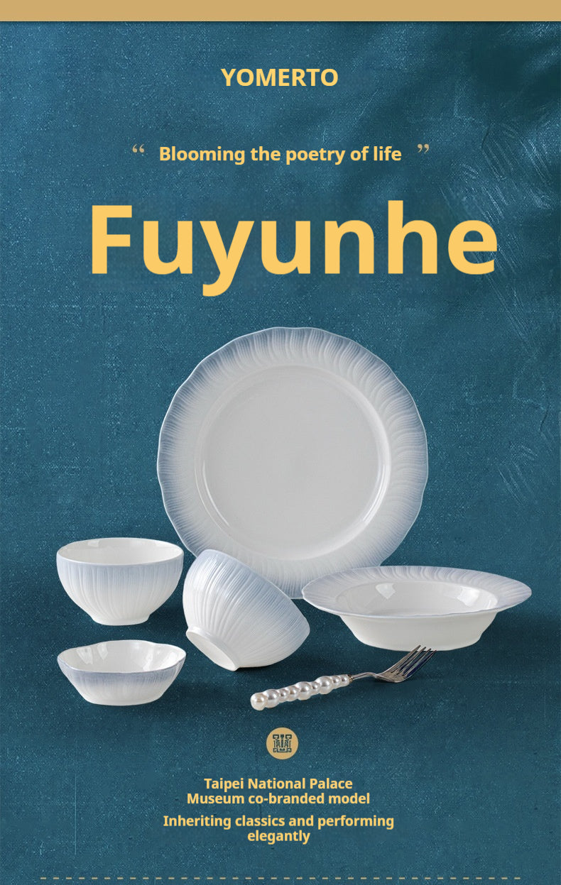 Forbidden City Cultural Creative Jingdezhen Ceramic Underglaze Color Tableware High-end Rice Plate