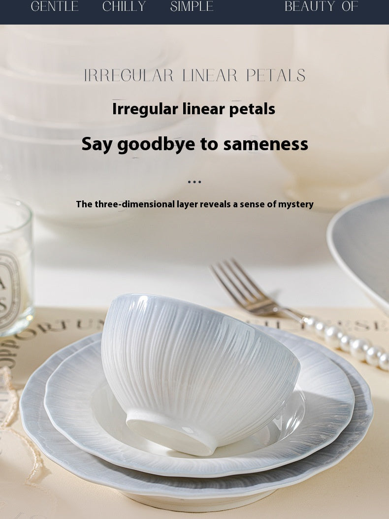 Forbidden City Cultural Creative Jingdezhen Ceramic Underglaze Color Tableware High-end Rice Plate