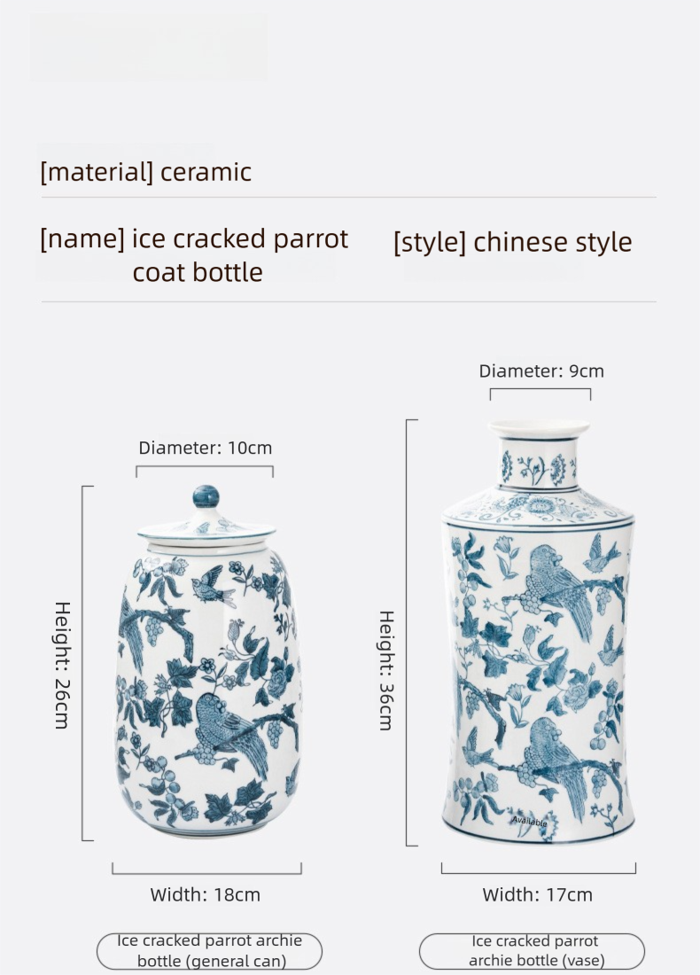 Large Ceramic Vase Manufacturer Light Luxury Blue and White Pastel Craft Porcelain Vase Customization Jingdezhen Decorative Ornament