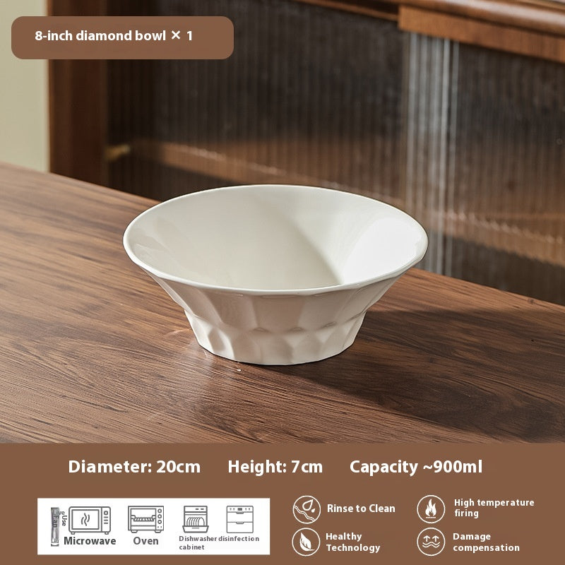Household ceramic multi-purpose large bowl