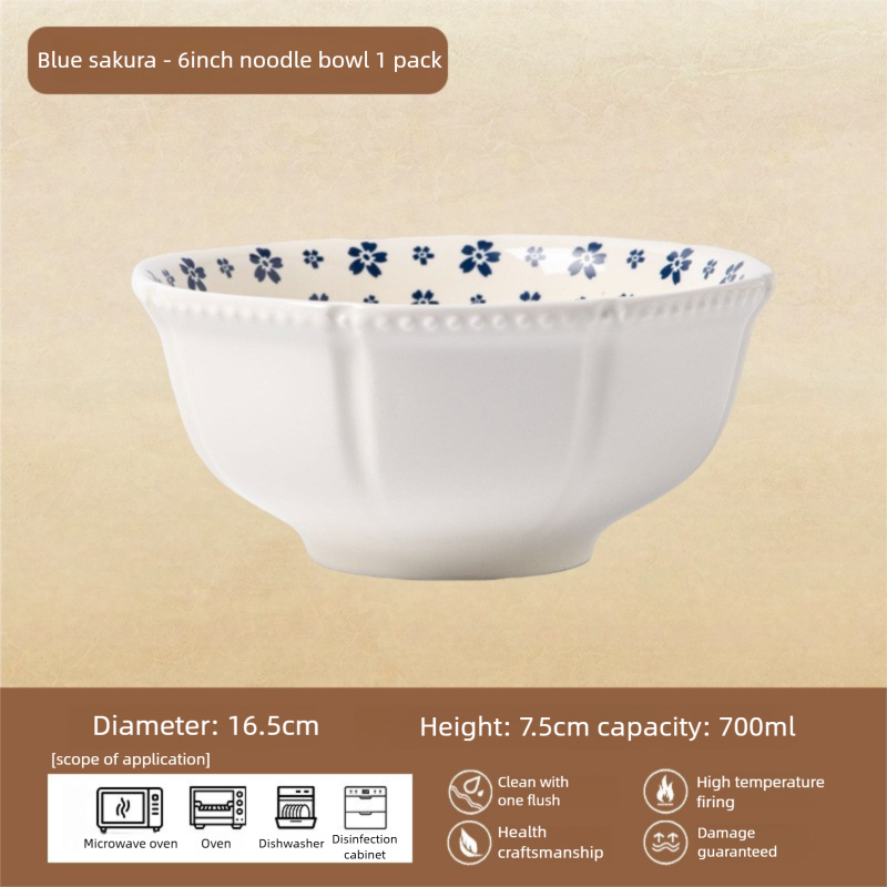 Underglaze Porcelain Tableware Gift Customization Good-looking Dishes Suit Household Tableware Rice Bowl Noodle Bowl Gift Box