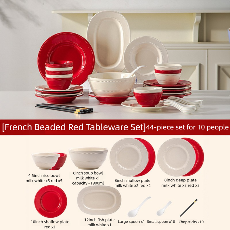 Newlywed Wedding Engagement Gift for Newlyweds Household Tableware Set Housewarming New Home French Relief Bowl Plate Gift Box